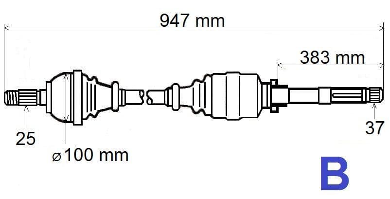 Drivaxel - Citroën C5 2.0HDI 04-08 Ml6c höger från Autofrance