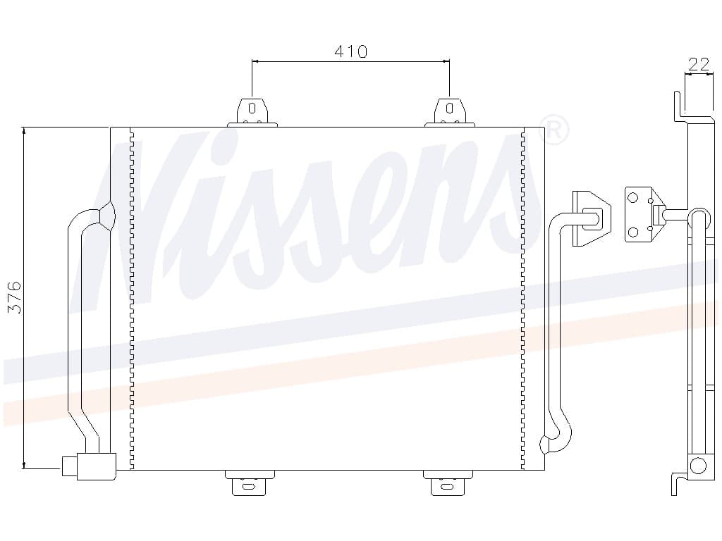 Kondensor Renault R19 1,9D RL/RN/RT Man. 12/88-