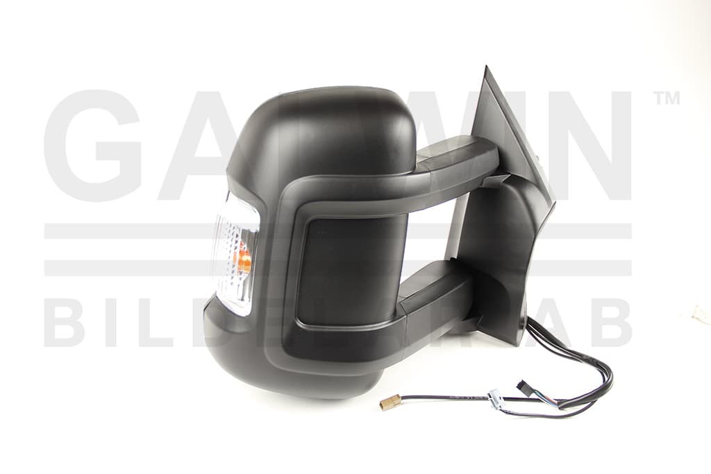 Sidospegel hö eljust, värme, blinkers, antenn lång arm (21 cm) — Höger från Galwin