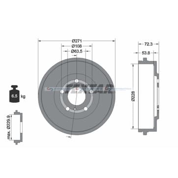 Bromstrumma 54 Ø-271mm från Autofrance