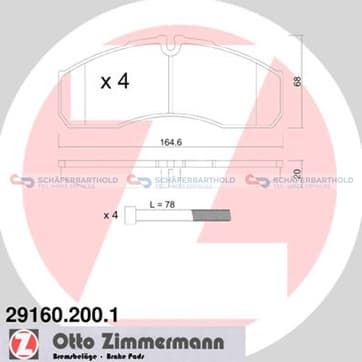 Bromsbeläggssats, Framaxel från Autofrance