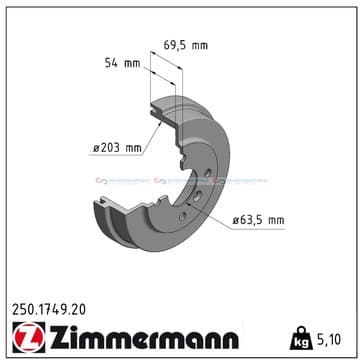 Bromstrumma Ø-244mm från Autofrance