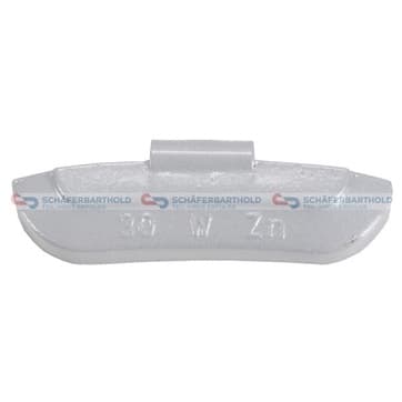 Balansvikt 100x 30g Zink grau från Autofrance