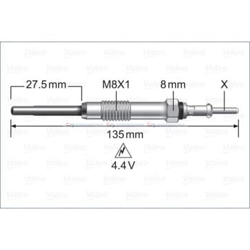 Glödstift M8x1 från Autofrance