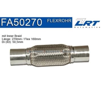 Flexrör, avgassystem 160mm innerväv