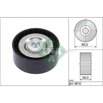 Styrrulle, flerspårsrem Ø-65x 26mm från Autofrance