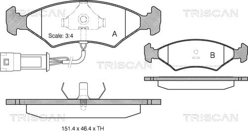 Bromsklossar fram — Framaxel från TRISCAN