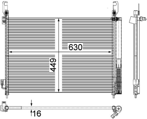 588 000P Kondensor klimatanläggning från MAHLE