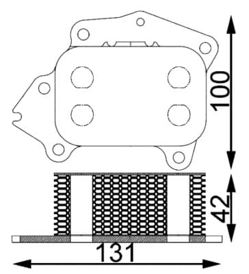 194 000S Oljekylare motor från MAHLE