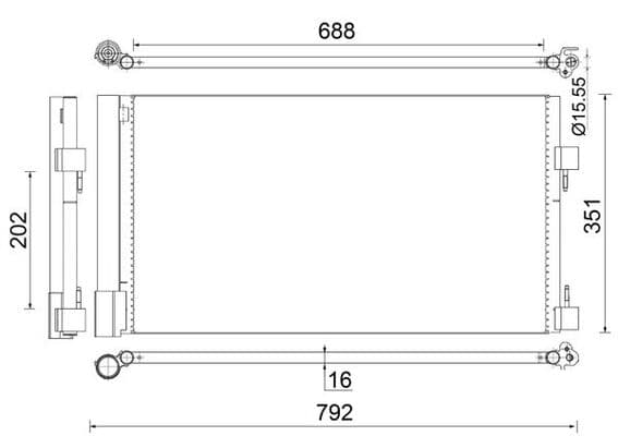 486 000S Kondensor klimatanläggning från MAHLE