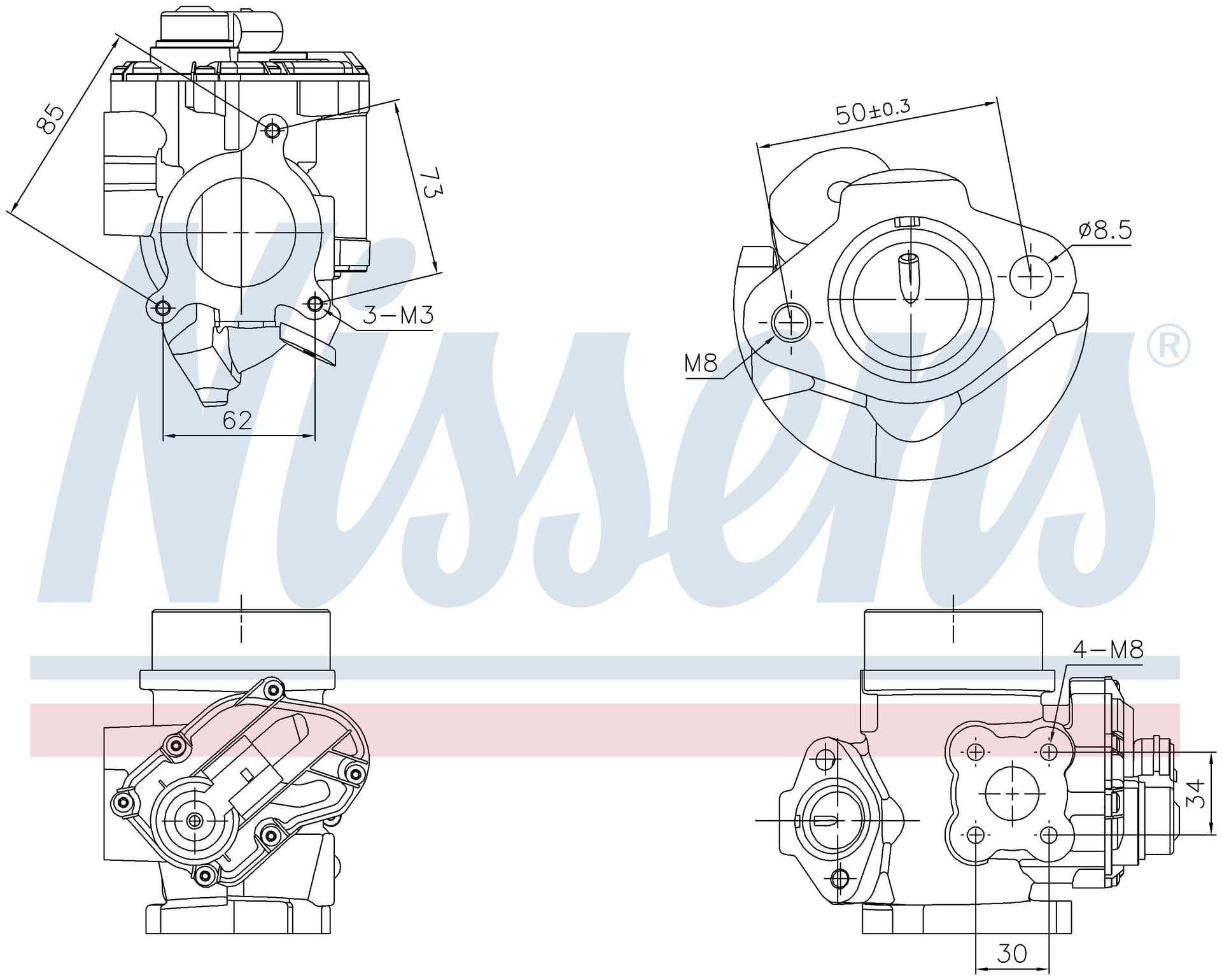 EGR Ventil, Nissan, Renault, Opel