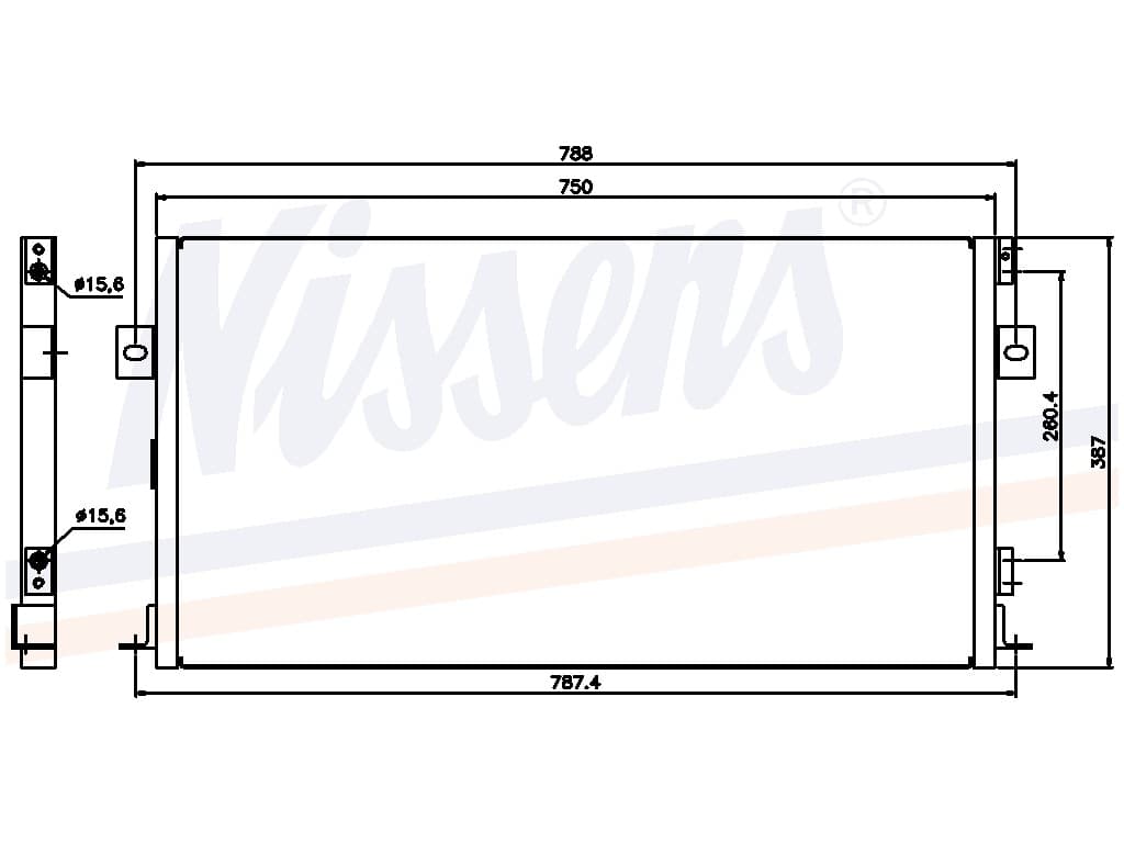 Kondensor Chrysler Voyager 3,0 V6 01/96-
