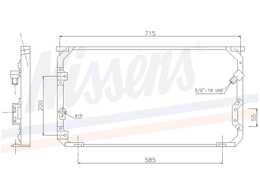 Kondensor Toyota Corolla #E100 alla mod. 05/93-07/97 från Galwin