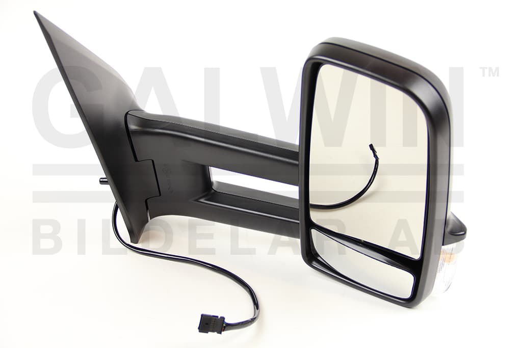 Sidospegel hö eljust/värme/blink lång arm (6stift) (25 cm) — Höger